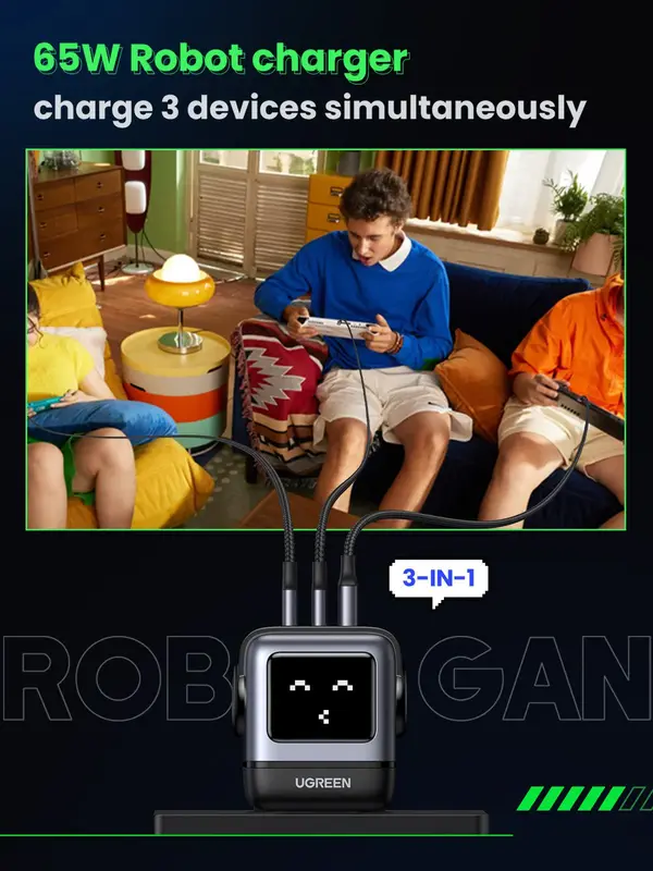 شارژر دیواری 65 وات یوگرین UGREEN Uno Charger 65W CD361 9 شارژر دیواری 65 وات یوگرین UGREEN Uno Charger 65W CD361 - Image 9