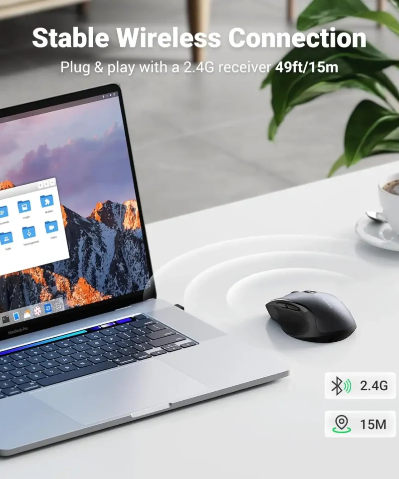 ماوس بی سیم یوگرین UGREEN Wireless Mouse 2.4G MU006 12 ماوس بی سیم یوگرین UGREEN Wireless Mouse 2.4G MU006 - Image 4