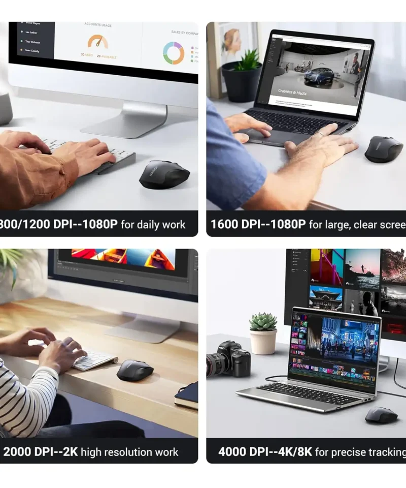 ماوس بی سیم یوگرین UGREEN Wireless Mouse 2.4G MU006 14 ماوس بی سیم یوگرین UGREEN Wireless Mouse 2.4G MU006 - Image 6