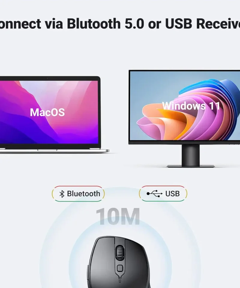 ماوس بی سیم یوگرین UGREEN Wireless Mouse 2.4G UM101 13 ماوس بی سیم یوگرین UGREEN Wireless Mouse 2.4G UM101 - Image 4