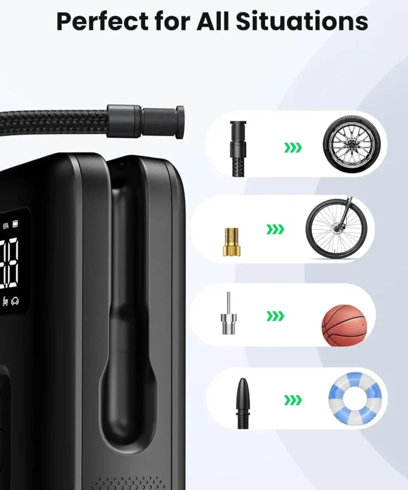 پمپ باد یوگرین UGREEN Portable Electric Air Pump 150PSI CD259 12 پمپ باد یوگرین UGREEN Portable Electric Air Pump 150PSI CD259 - Image 4