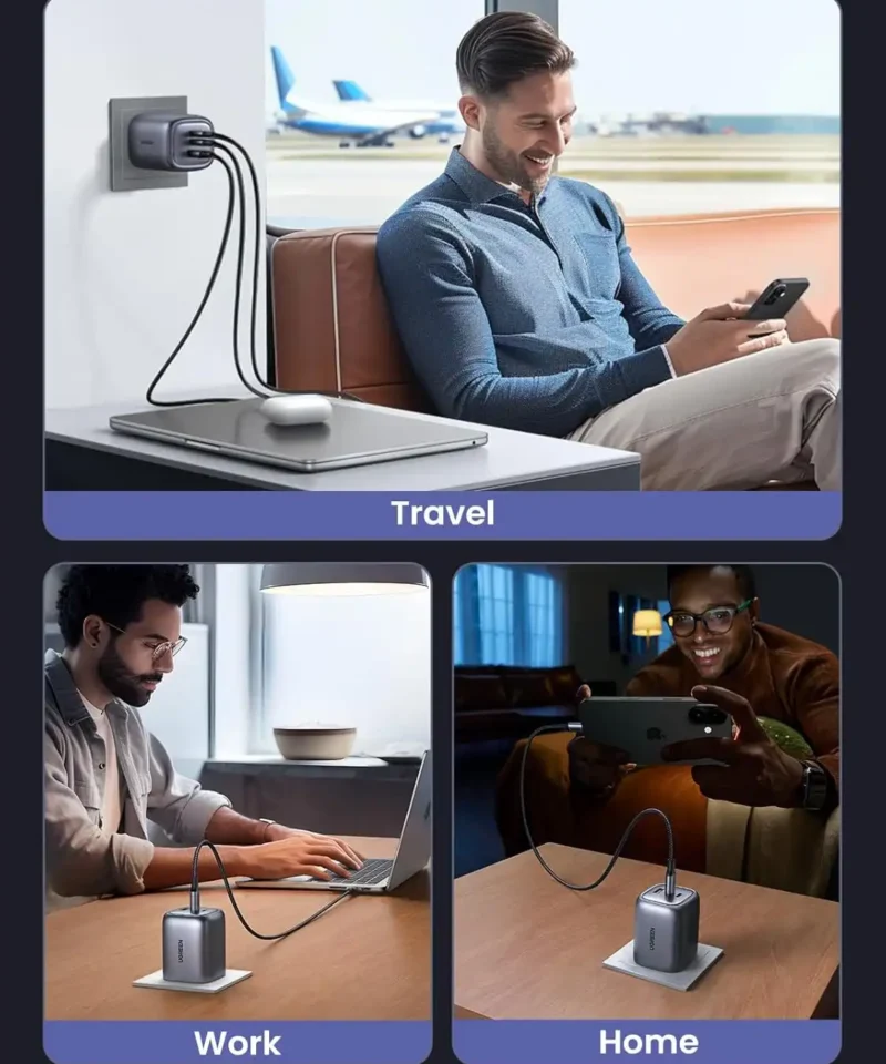 یوگرین استور 75 Alternative view of شارژر 65 وات یوگرین UGREEN USB C Charger Nexode 65W CD306