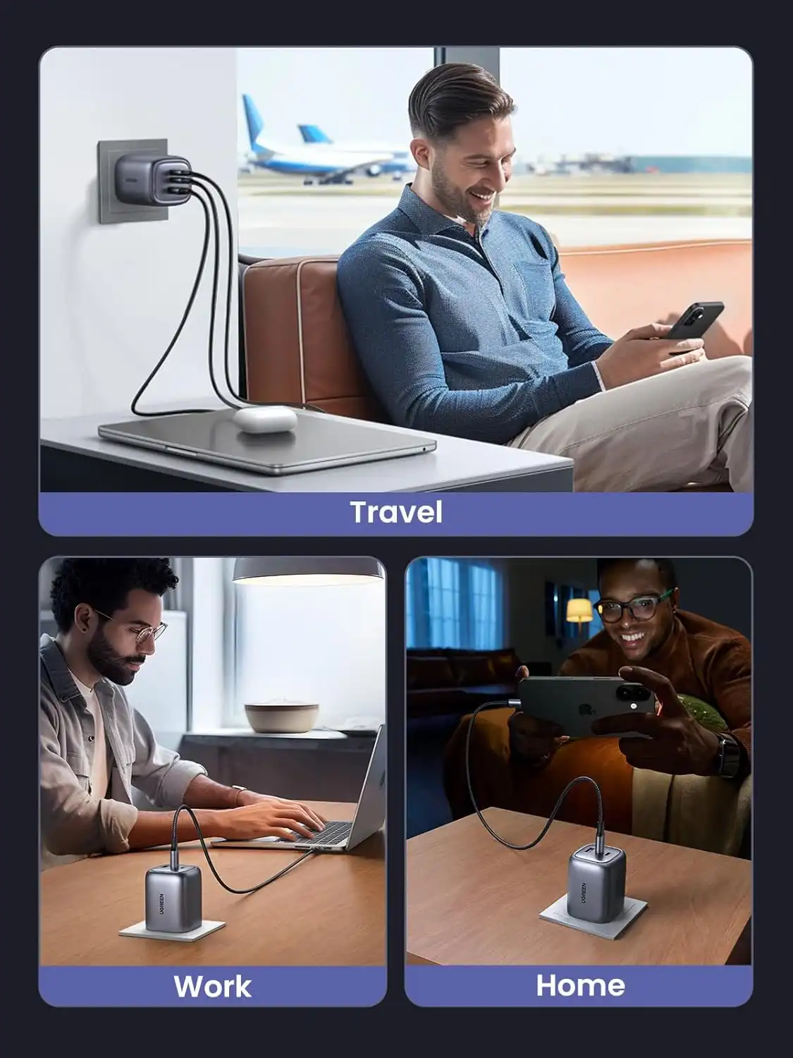 شارژر 65 وات یوگرین UGREEN USB C Charger Nexode 65W CD306 2 شارژر 65 وات یوگرین UGREEN USB C Charger Nexode 65W CD306 - Image 2