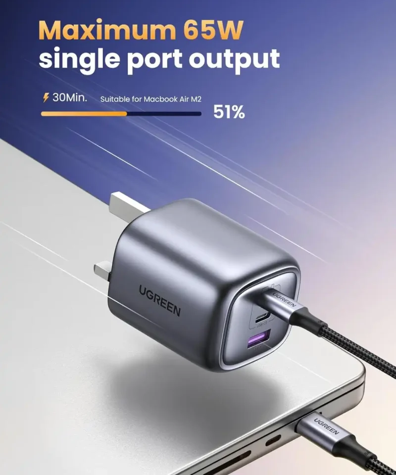 شارژر 65 وات یوگرین UGREEN USB C Charger Nexode 65W CD306 - Image 7