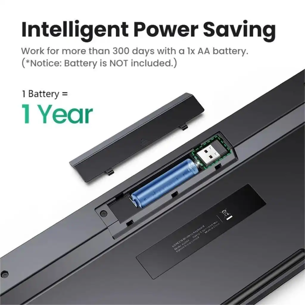 کیبورد بی سیم یوگرین Ugreen Wireless Keyboard KU004 4 کیبورد بی سیم یوگرین Ugreen Wireless Keyboard KU004 - Image 4