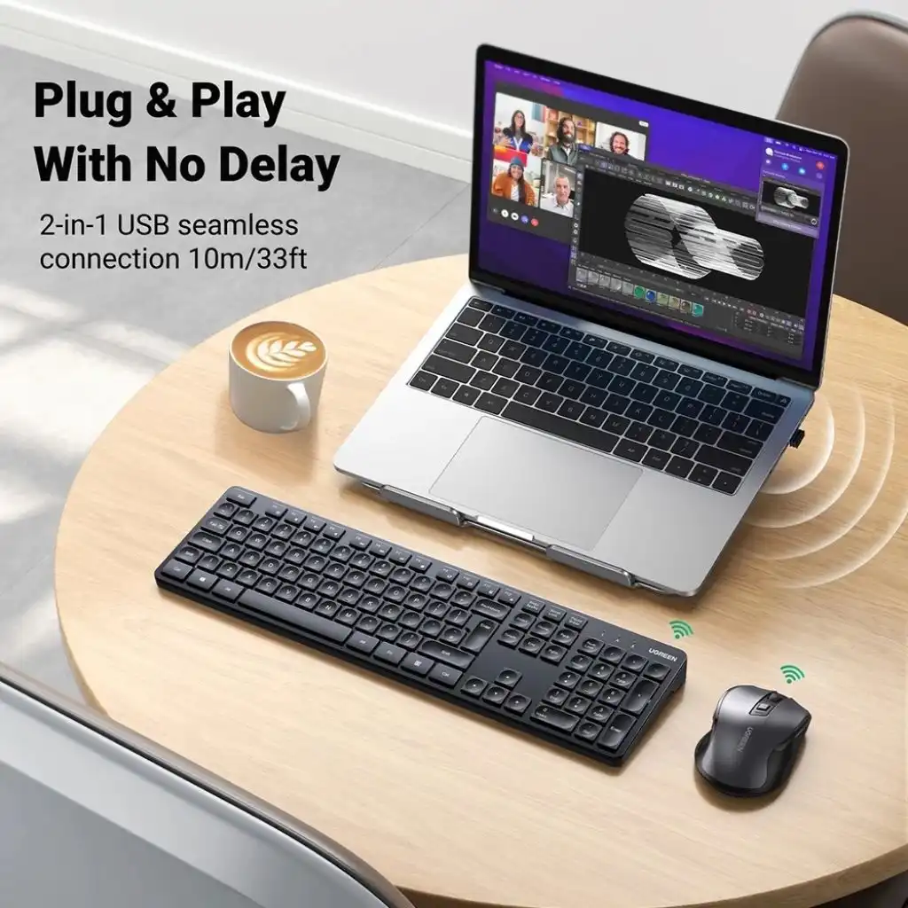 کیبورد بی سیم یوگرین Ugreen Wireless Keyboard KU004 8 کیبورد بی سیم یوگرین Ugreen Wireless Keyboard KU004 - Image 8