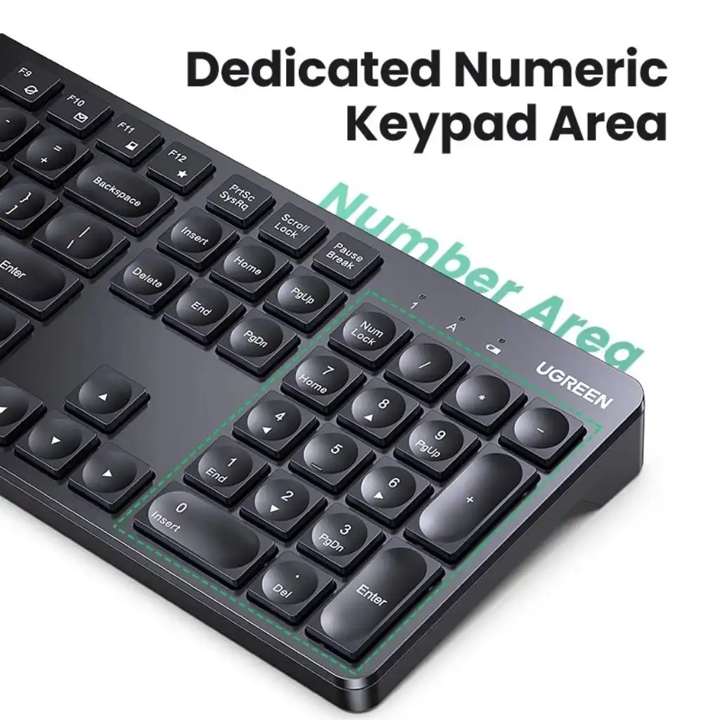 کیبورد بی سیم یوگرین Ugreen Wireless Keyboard KU004 7 کیبورد بی سیم یوگرین Ugreen Wireless Keyboard KU004 - Image 7
