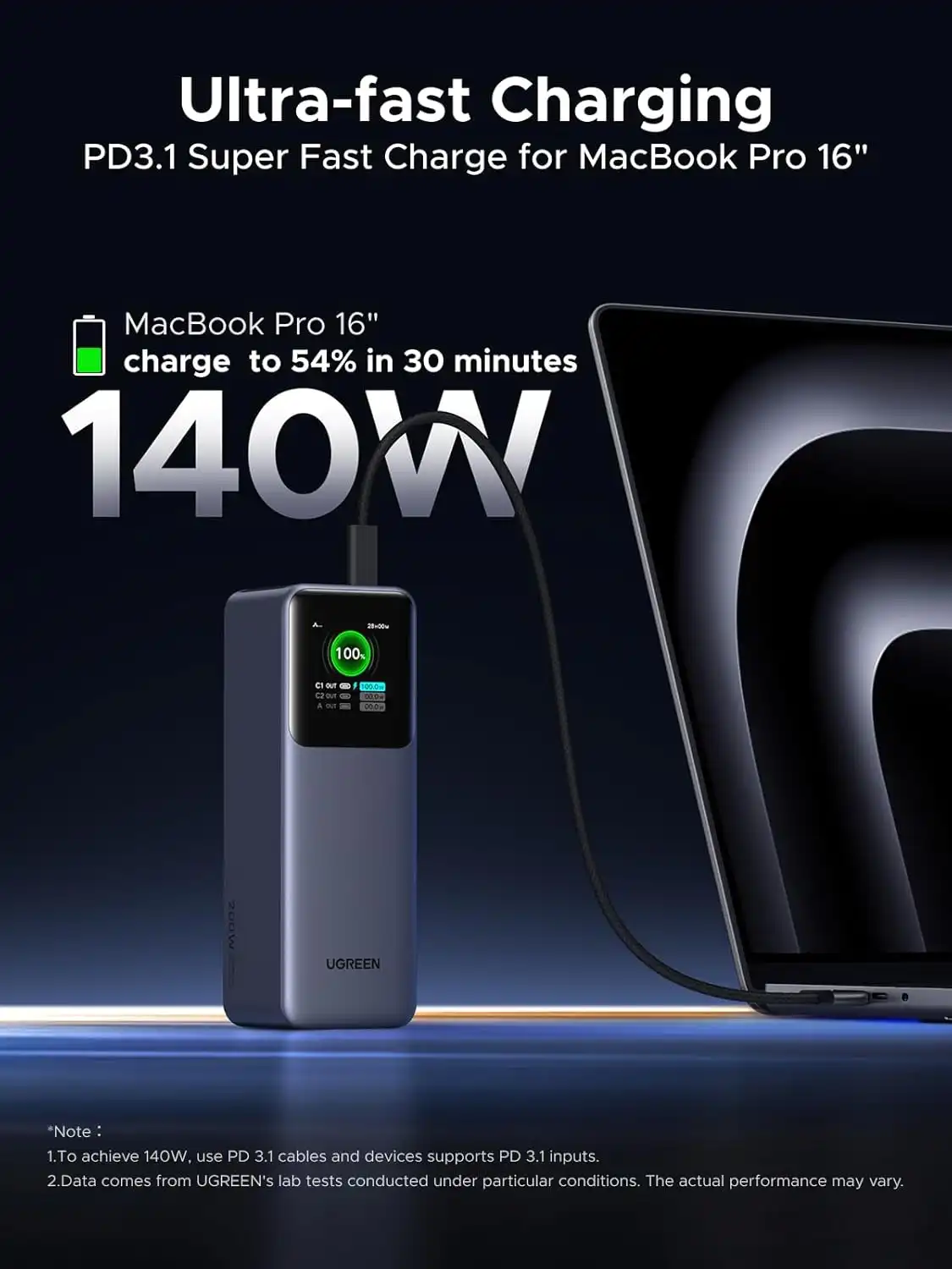 پاوربانک یوگرین UGREEN Nexode Power Bank 25000mAh PB722 3 پاوربانک یوگرین UGREEN Nexode Power Bank 25000mAh PB722 - Image 3