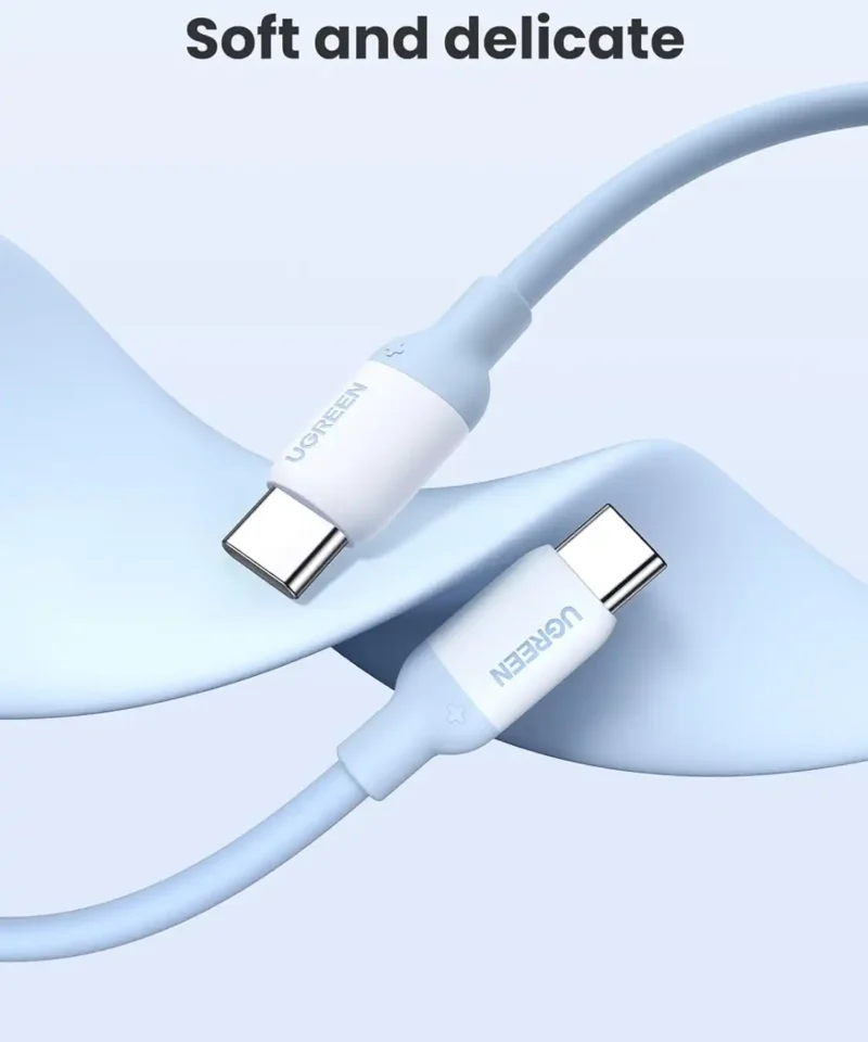 کابل 1 متر یوگرین UGREEN USB C to USB C Silicone 1m Cable US563 8 کابل 1 متر یوگرین UGREEN USB C to USB C Silicone 1m Cable US563 - Image 2