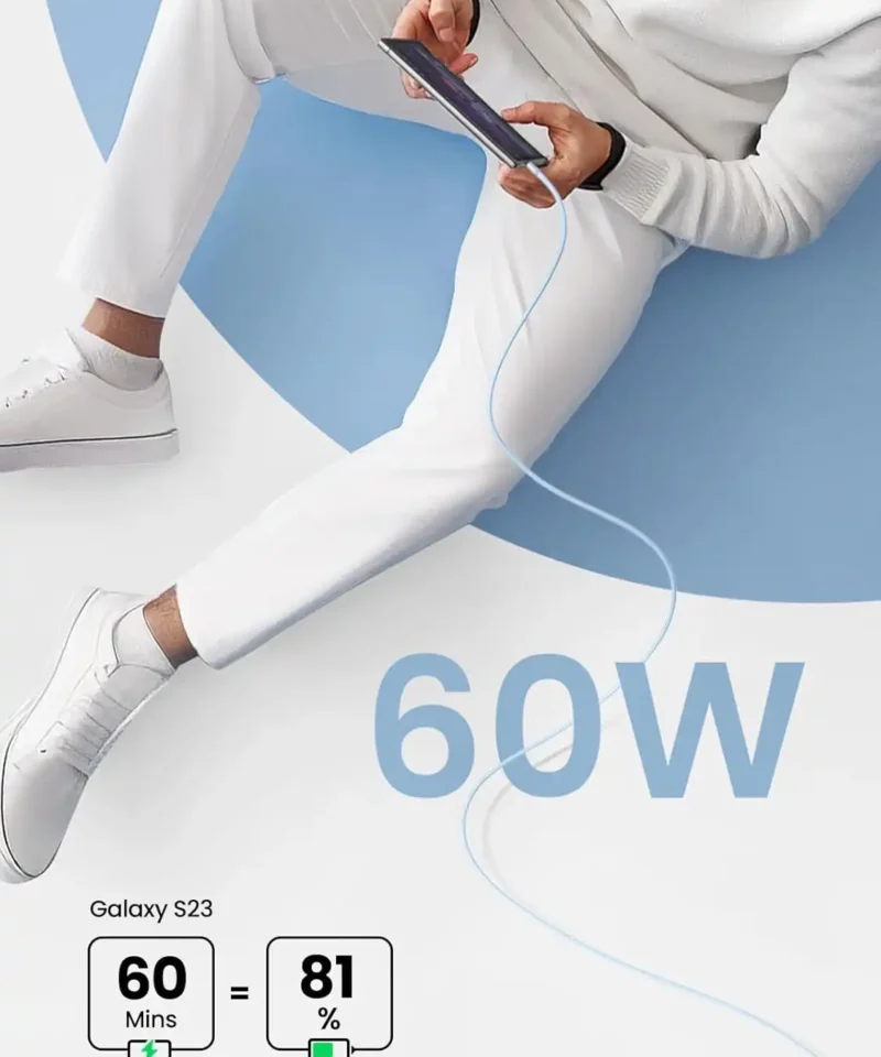 کابل 1 متر یوگرین UGREEN USB C to USB C Silicone 1m Cable US563 10 کابل 1 متر یوگرین UGREEN USB C to USB C Silicone 1m Cable US563 - Image 4