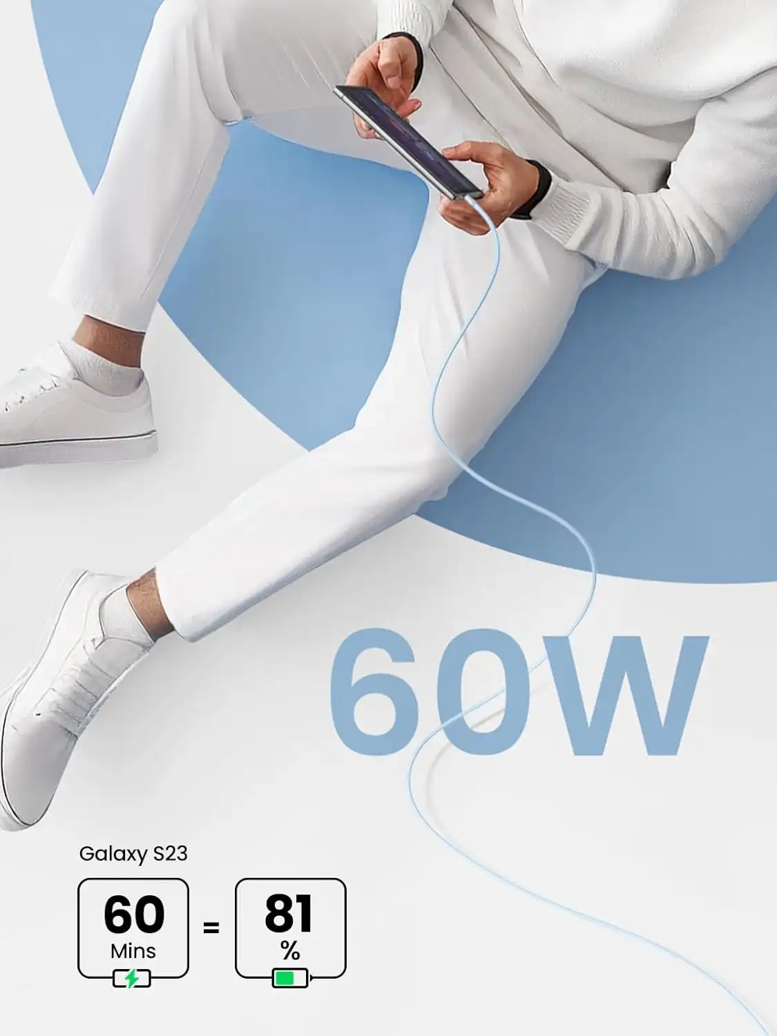کابل 1 متر یوگرین UGREEN USB C to USB C Silicone 1m Cable US563 4 کابل 1 متر یوگرین UGREEN USB C to USB C Silicone 1m Cable US563 - Image 4