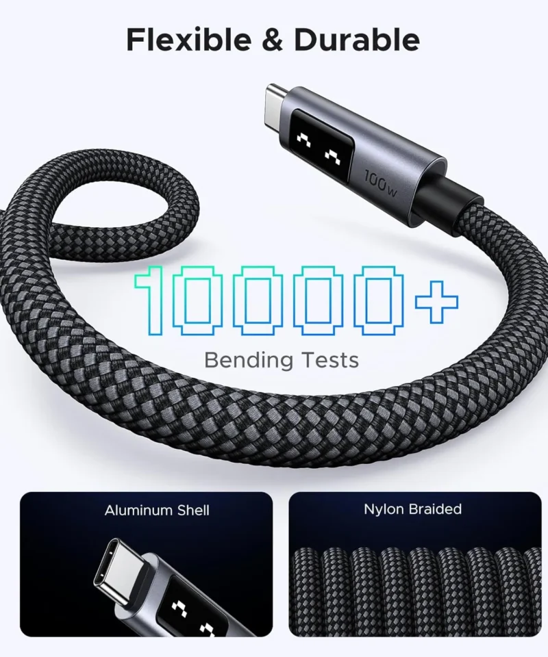کابل شارژ 1 متر یوگرین UGREEN Uno 100W USB C to USB C 100CM Cable L509 13 کابل شارژ 1 متر یوگرین UGREEN Uno 100W USB C to USB C 100CM Cable L509 - Image 6