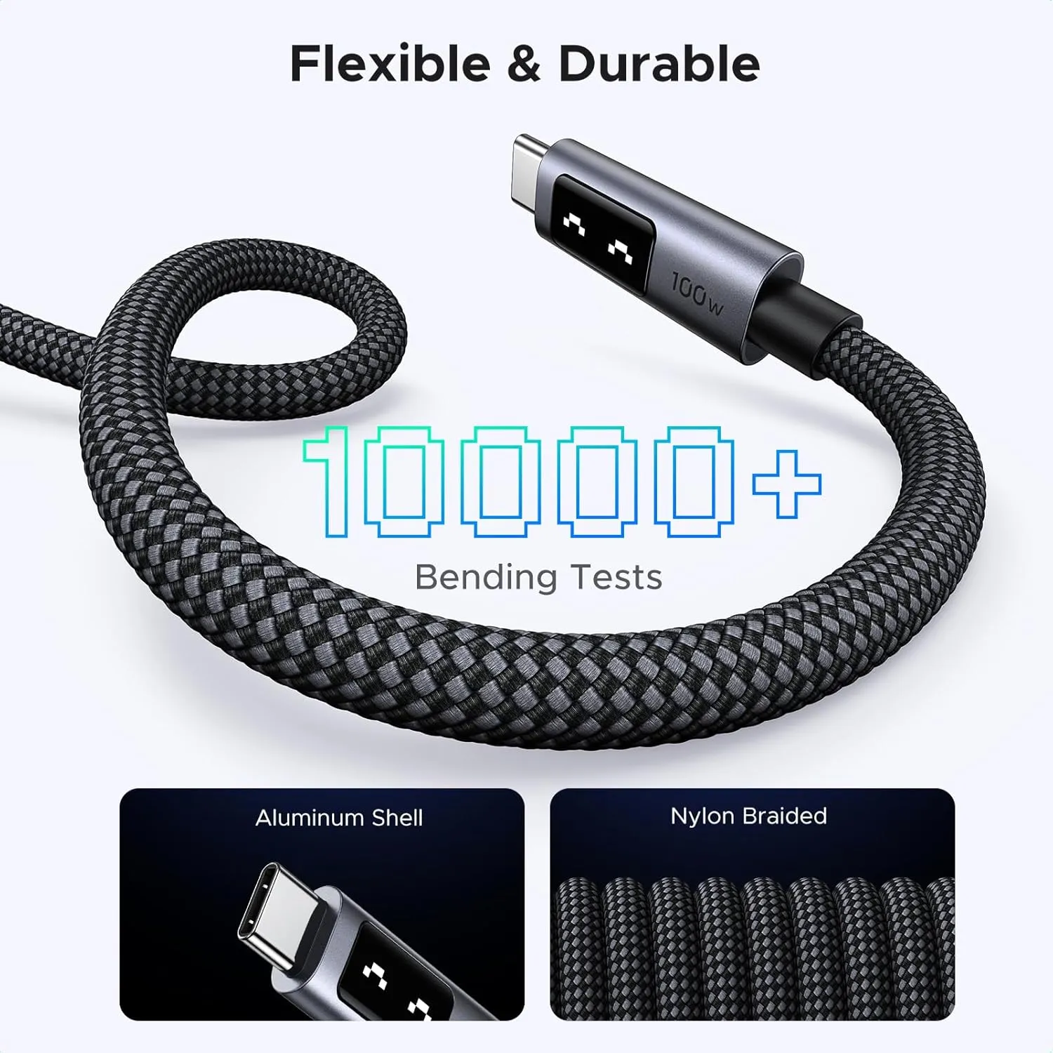 کابل شارژ 1 متر یوگرین UGREEN Uno 100W USB C to USB C 100CM Cable L509 6 کابل شارژ 1 متر یوگرین UGREEN Uno 100W USB C to USB C 100CM Cable L509 - Image 6