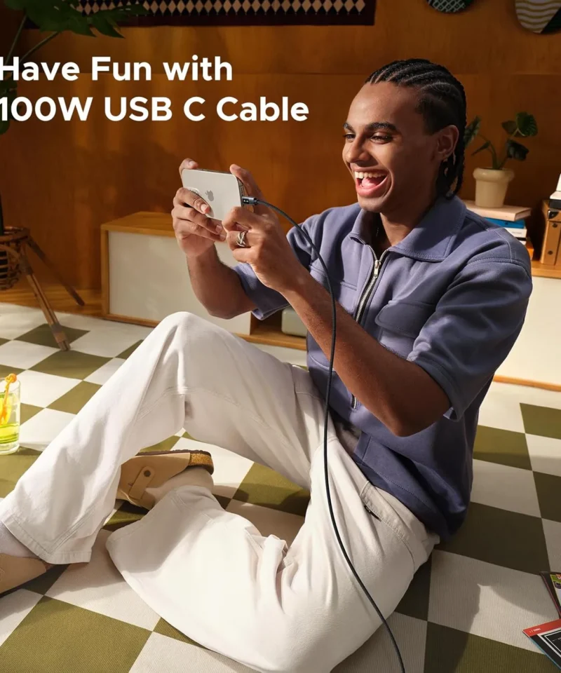 کابل شارژ 1 متر یوگرین UGREEN Uno 100W USB C to USB C 100CM Cable L509 14 کابل شارژ 1 متر یوگرین UGREEN Uno 100W USB C to USB C 100CM Cable L509 - Image 7