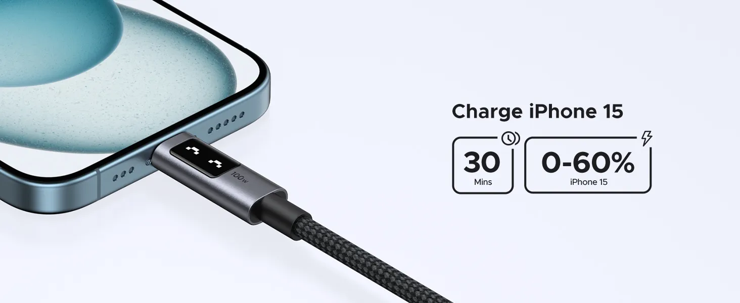 کابل شارژ 1 متر یوگرین UGREEN Uno 100W USB C to USB C 100CM Cable L509 18 L509 15