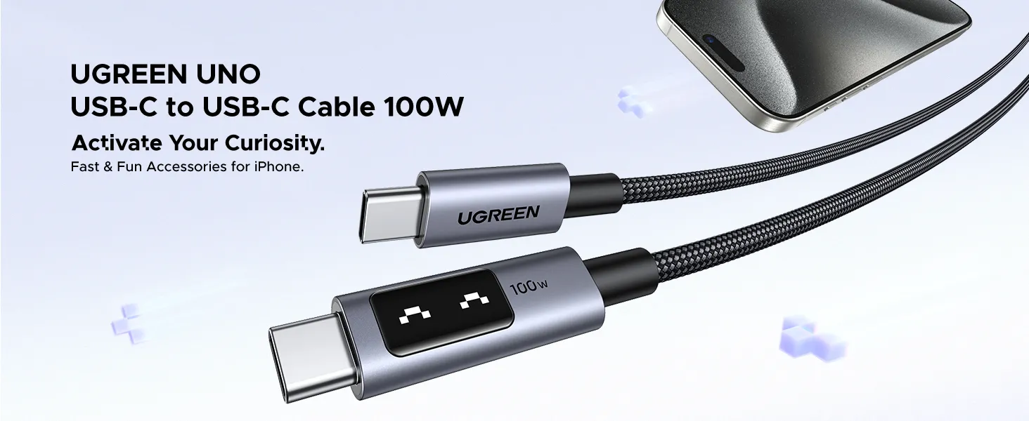 کابل شارژ 1 متر یوگرین UGREEN Uno 100W USB C to USB C 100CM Cable L509 16 کابل شارژ یوگرین UGREEN Uno USB C to USB C Cable 100W L509