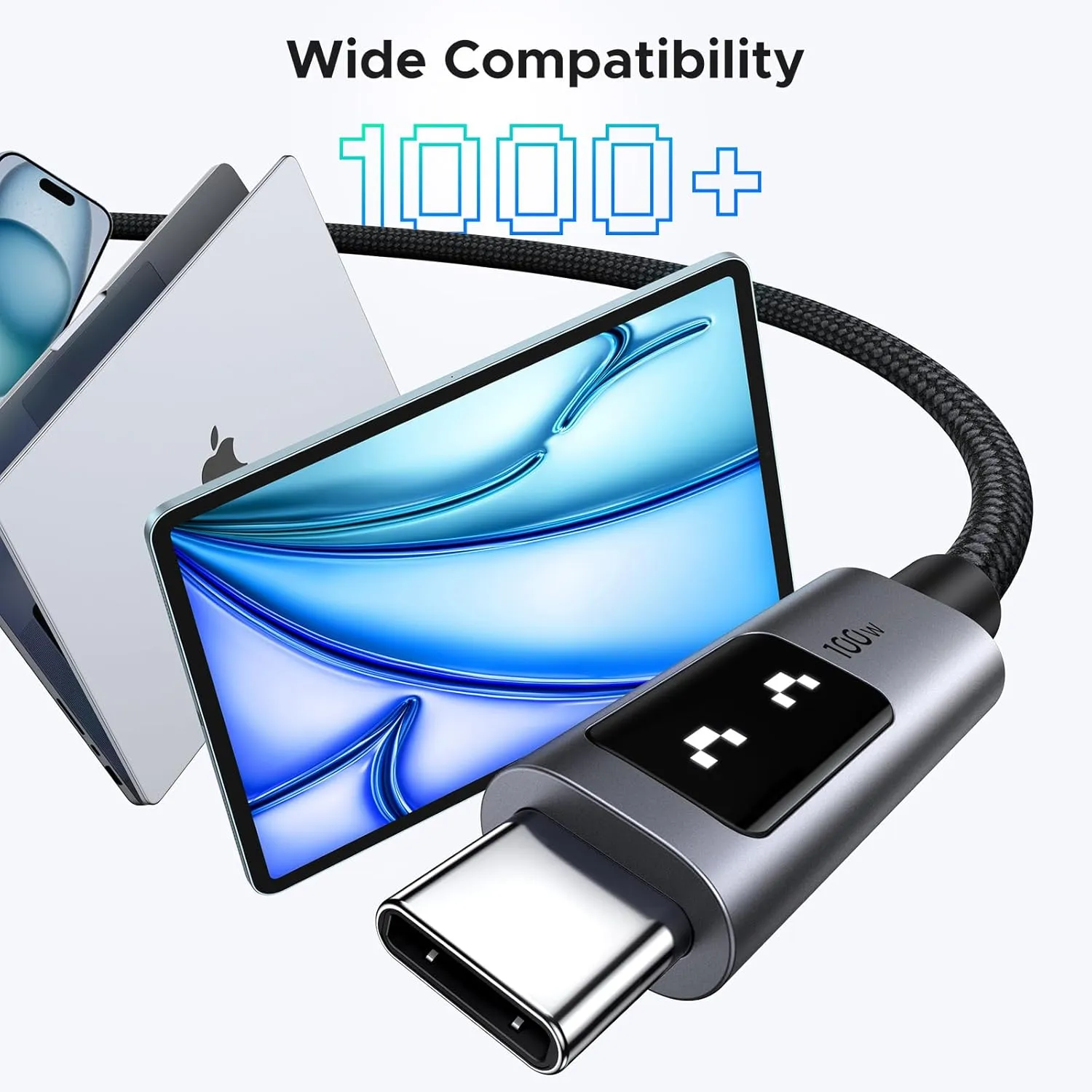 کابل شارژ 1 متر یوگرین UGREEN Uno 100W USB C to USB C 100CM Cable L509 5 کابل شارژ 1 متر یوگرین UGREEN Uno 100W USB C to USB C 100CM Cable L509 - Image 5