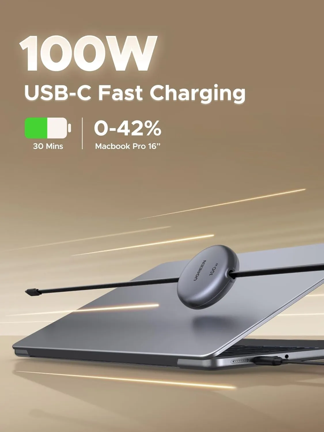کابل شارژ 1 متر یوگرین UGREEN 100W Nexode Retractable USB C Cable L531 2 کابل شارژ 1 متر یوگرین UGREEN 100W Nexode Retractable USB C Cable L531 - Image 2