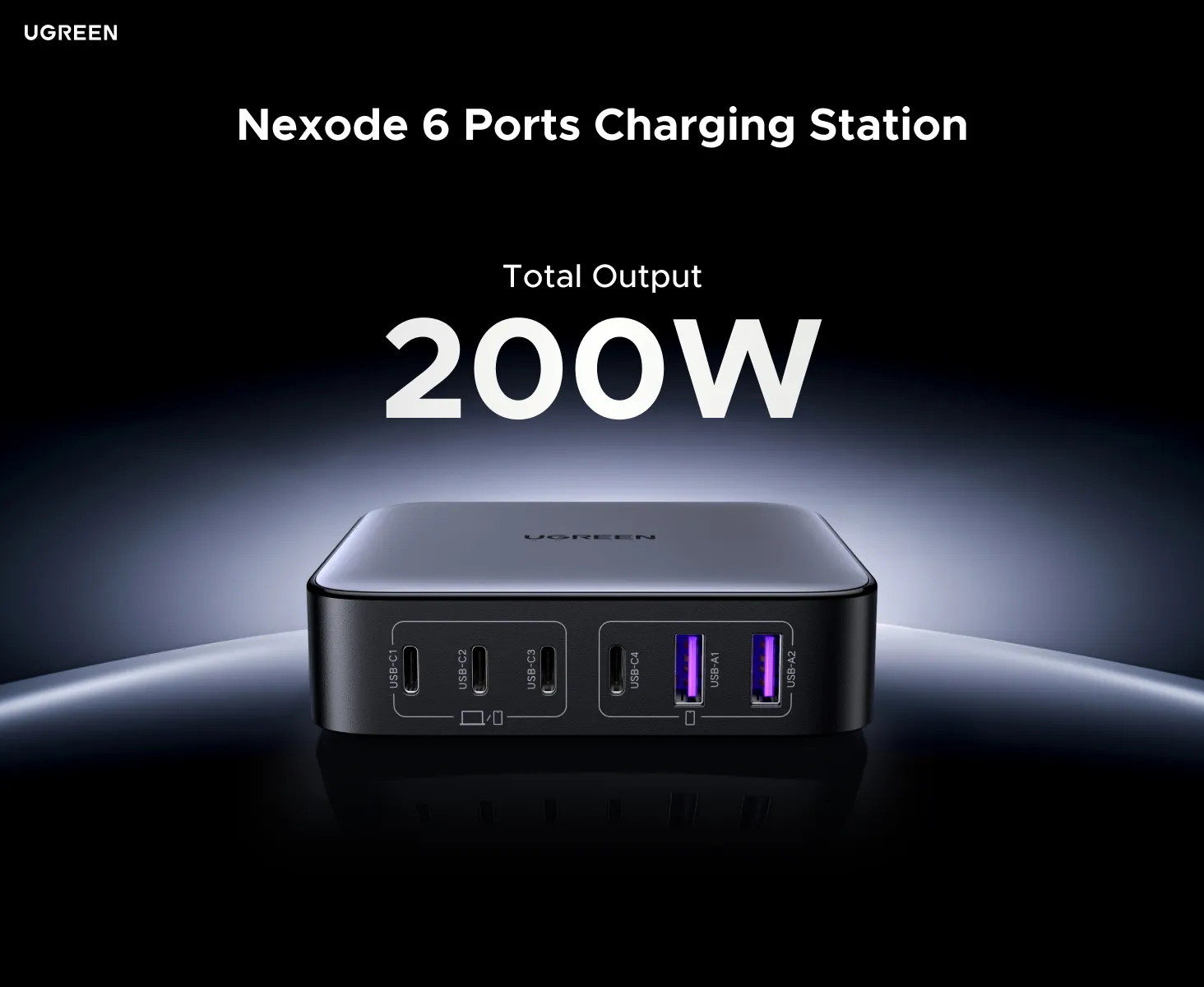 شارژر رومیزی ۲۰۰ وات یوگرین UGREEN Nexode 200W GaN Desktop Charger CD271 16 UGREEN Nexode 200W GaN Desktop Charger CD271