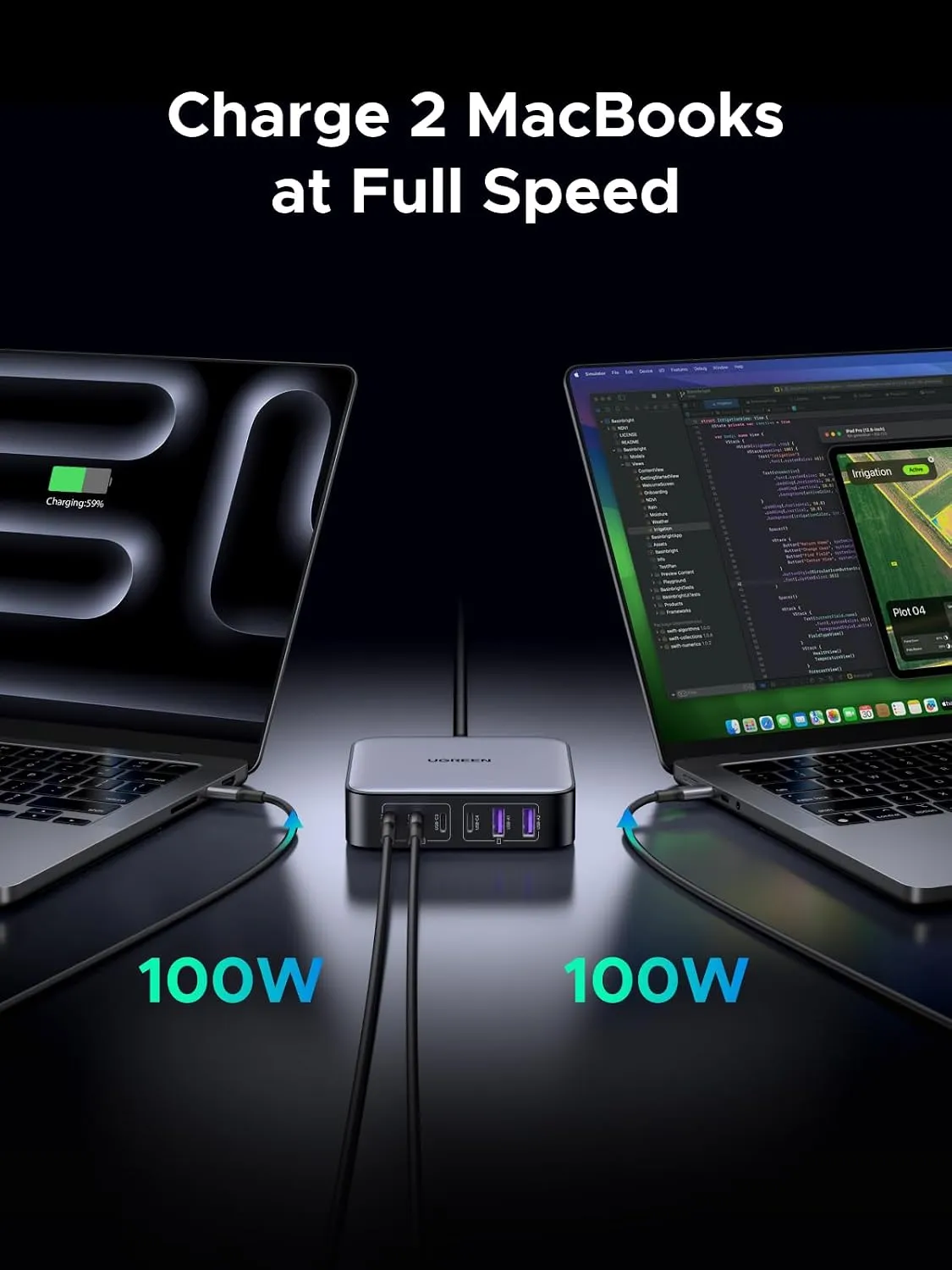 شارژر رومیزی ۲۰۰ وات یوگرین UGREEN Nexode 200W GaN Desktop Charger CD271 5 شارژر رومیزی ۲۰۰ وات یوگرین UGREEN Nexode 200W GaN Desktop Charger CD271 - Image 5
