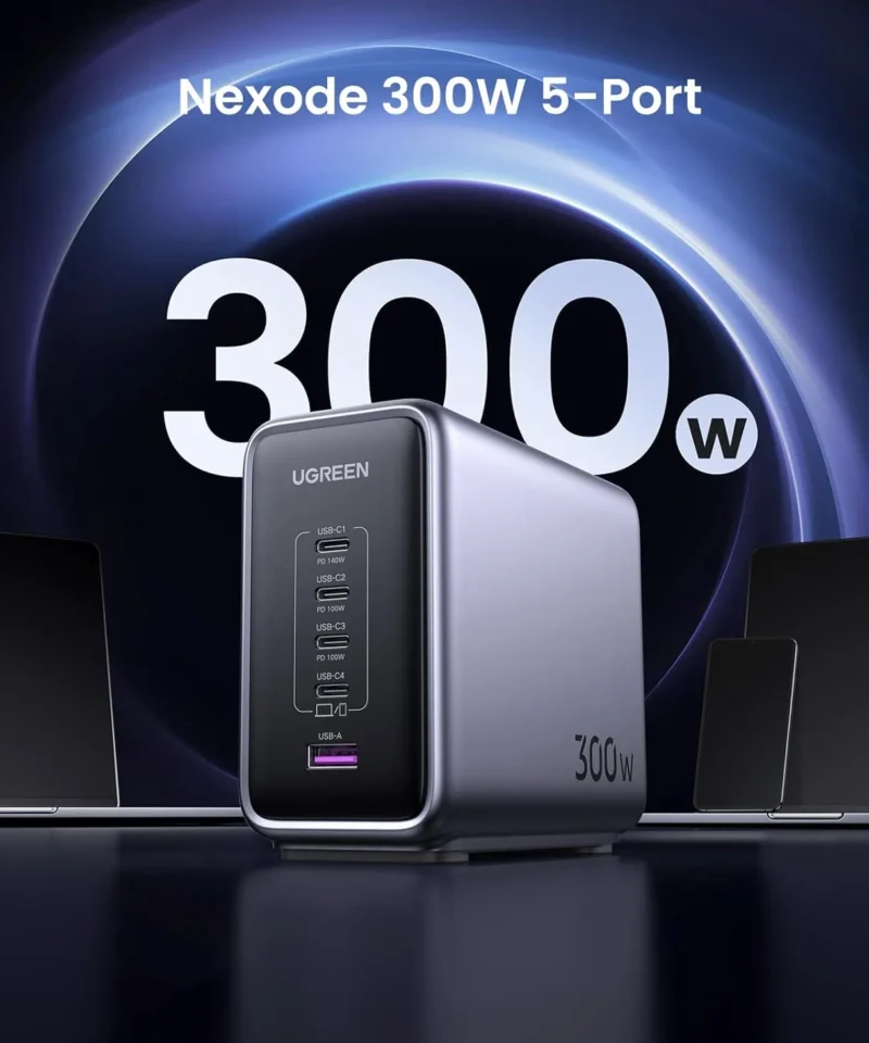 یوگرین استور 35 Alternative view of شارژر رومیزی ۳۰۰ وات یوگرین UGREEN Nexode 300W GaN Charging Station CD333