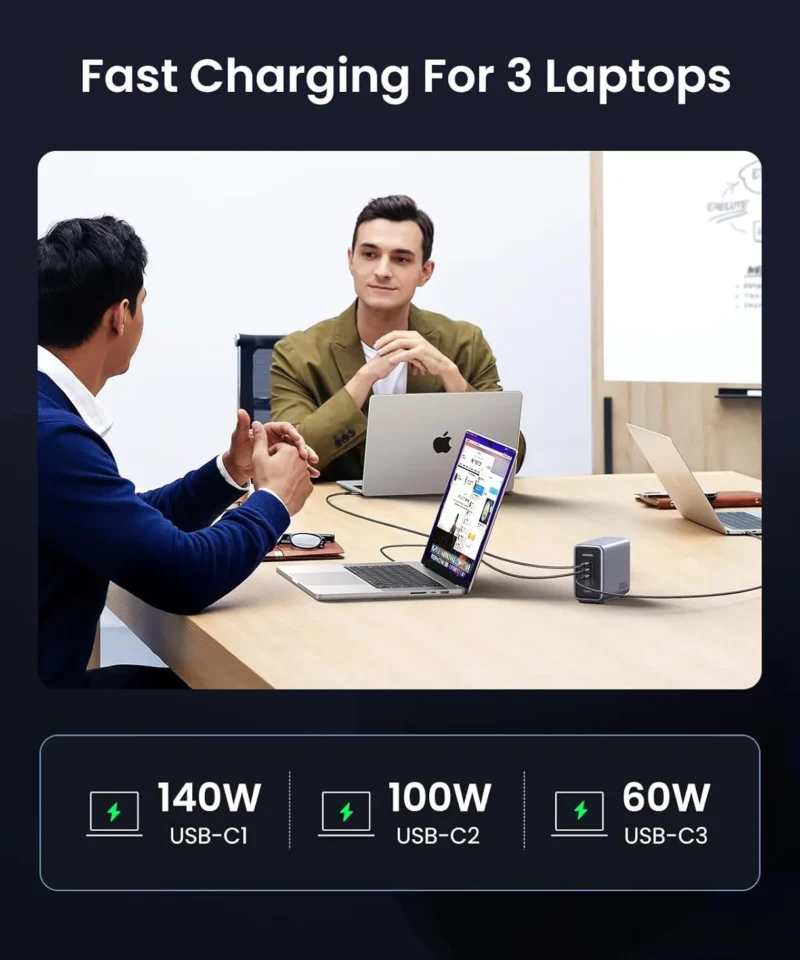 شارژر رومیزی ۳۰۰ وات یوگرین UGREEN Nexode 300W GaN Charging Station CD333 15 شارژر رومیزی ۳۰۰ وات یوگرین UGREEN Nexode 300W GaN Charging Station CD333 - Image 6