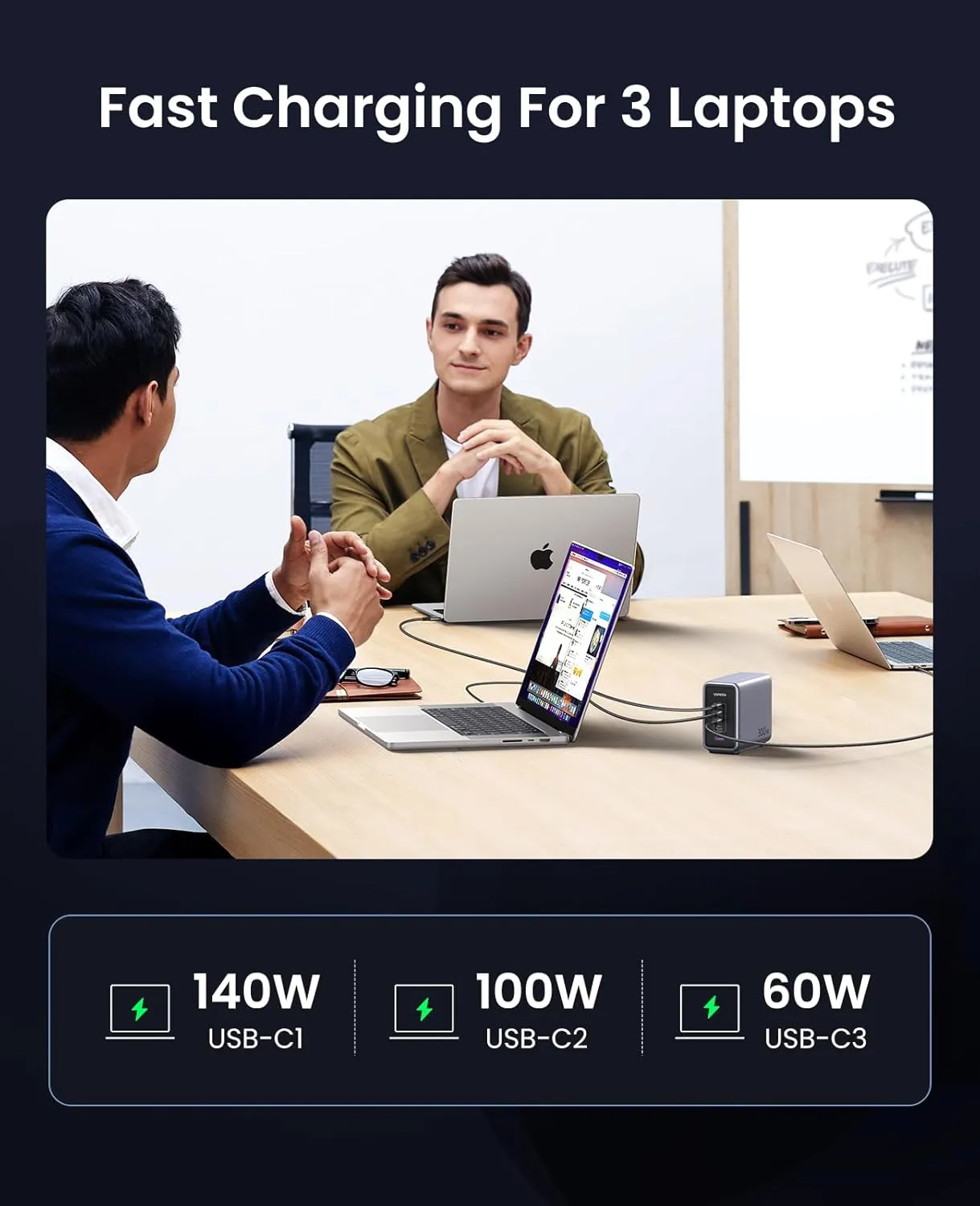 شارژر رومیزی ۳۰۰ وات یوگرین UGREEN Nexode 300W GaN Charging Station CD333 6 شارژر رومیزی ۳۰۰ وات یوگرین UGREEN Nexode 300W GaN Charging Station CD333 - Image 6