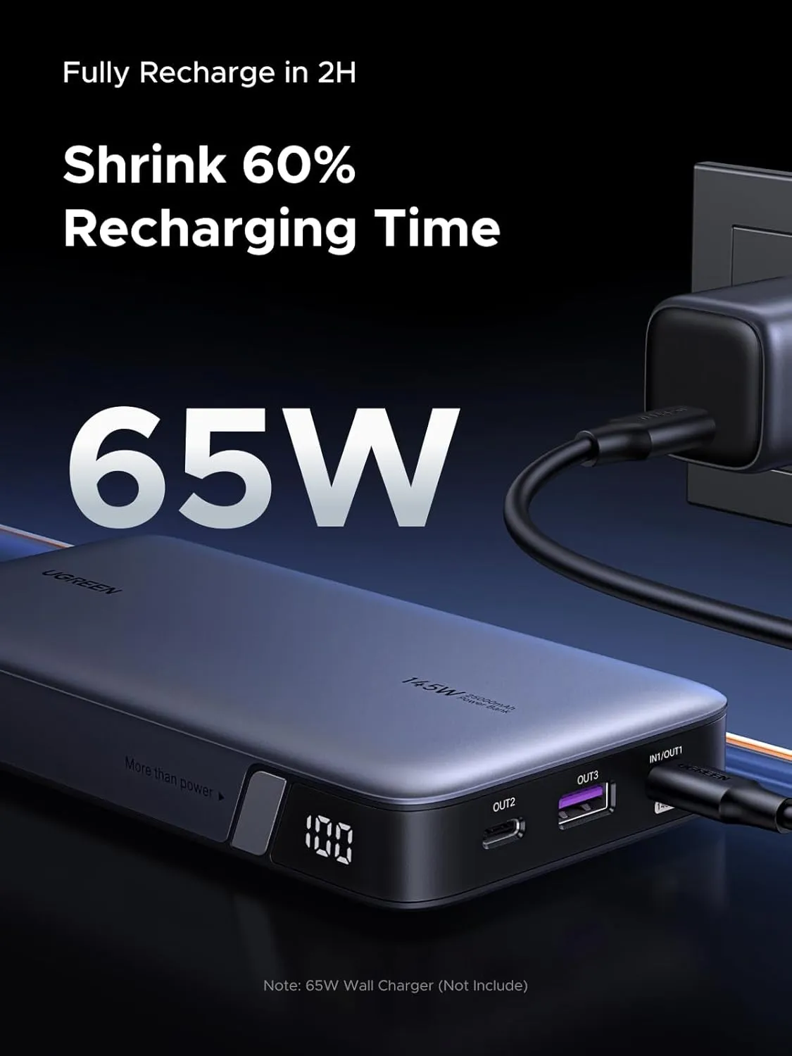 پاوربانک 25000 میلی آمپر یوگرین UGREEN Nexode 25000mAh 145W PB205 5 پاوربانک 25000 میلی آمپر یوگرین UGREEN Nexode 25000mAh 145W PB205 - Image 5