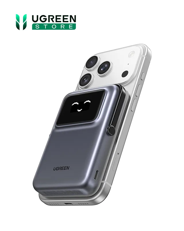پاوربانک مگ سیف 10000 میلی آمپر یوگرین UGREEN Uno Series Magnetic Wireless Power Bank 10000mAh PB572
