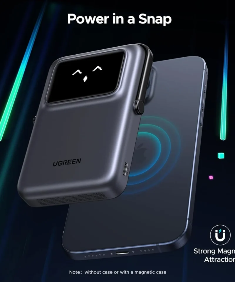 یوگرین استور 23 Alternative view of پاوربانک مگ سیف 10000 میلی آمپر یوگرین UGREEN Uno Series Magnetic Wireless Power Bank 10000mAh PB572