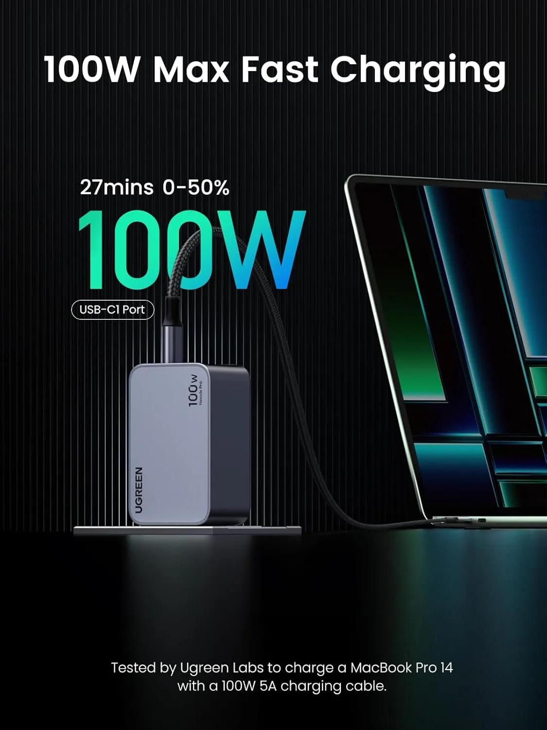 شارژر دیواری 100 وات یوگرین UGREEN Nexode Pro 100W GaN USB C Wall Charger X757 + کابل USB C 6 شارژر دیواری 100 وات یوگرین UGREEN Nexode Pro 100W GaN USB C Wall Charger X757 + کابل USB C - Image 6