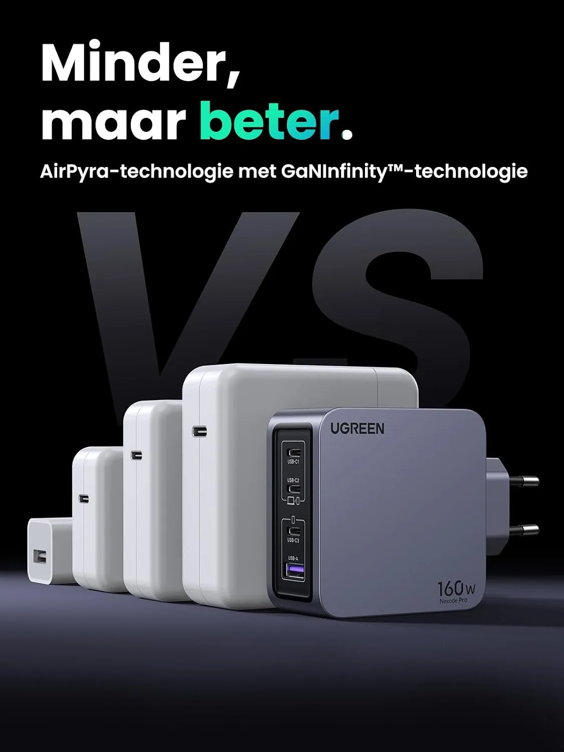 شارژر دیواری ۱۶۰ وات یوگرین UGREEN Nexode Pro 160W GaN Charger X763 9 شارژر دیواری ۱۶۰ وات یوگرین UGREEN Nexode Pro 160W GaN Charger X763 - Image 9
