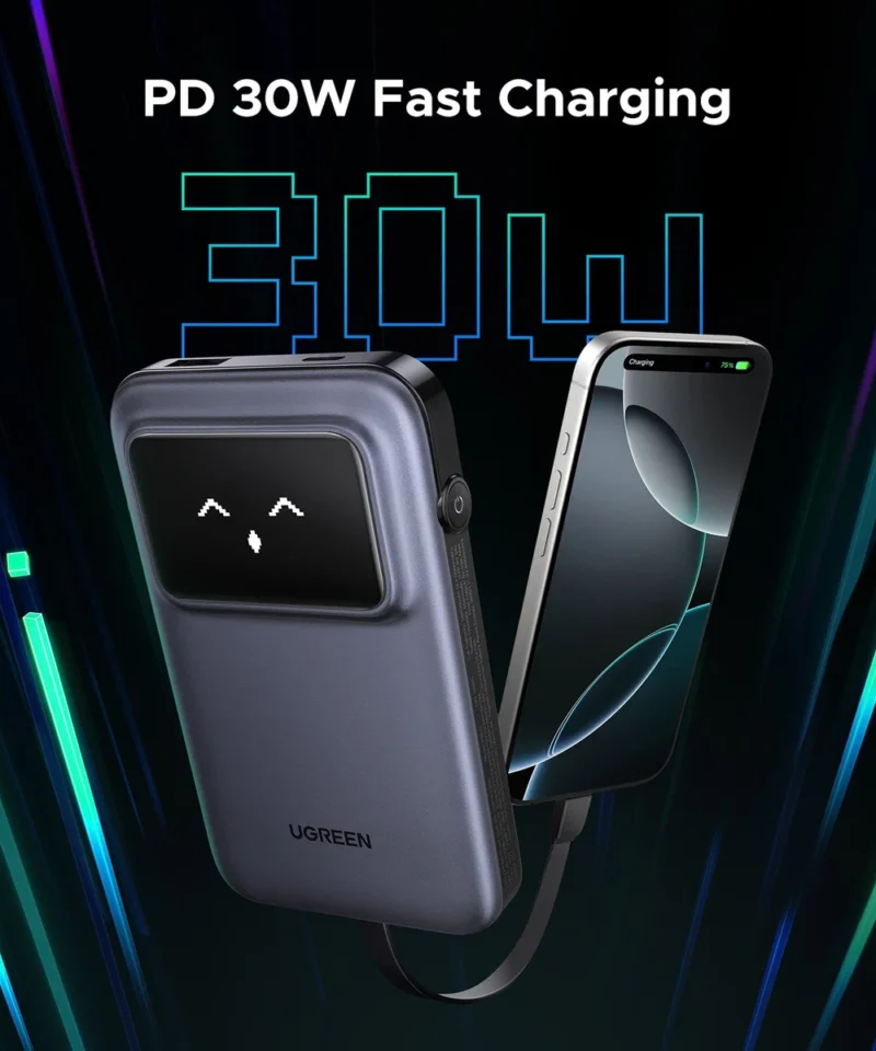 یوگرین استور 19 Alternative view of پاوربانک 10000 میلی آمپر مگ سیف یوگرین UGREEN Uno Power Bank 10000mAh 30W PB511