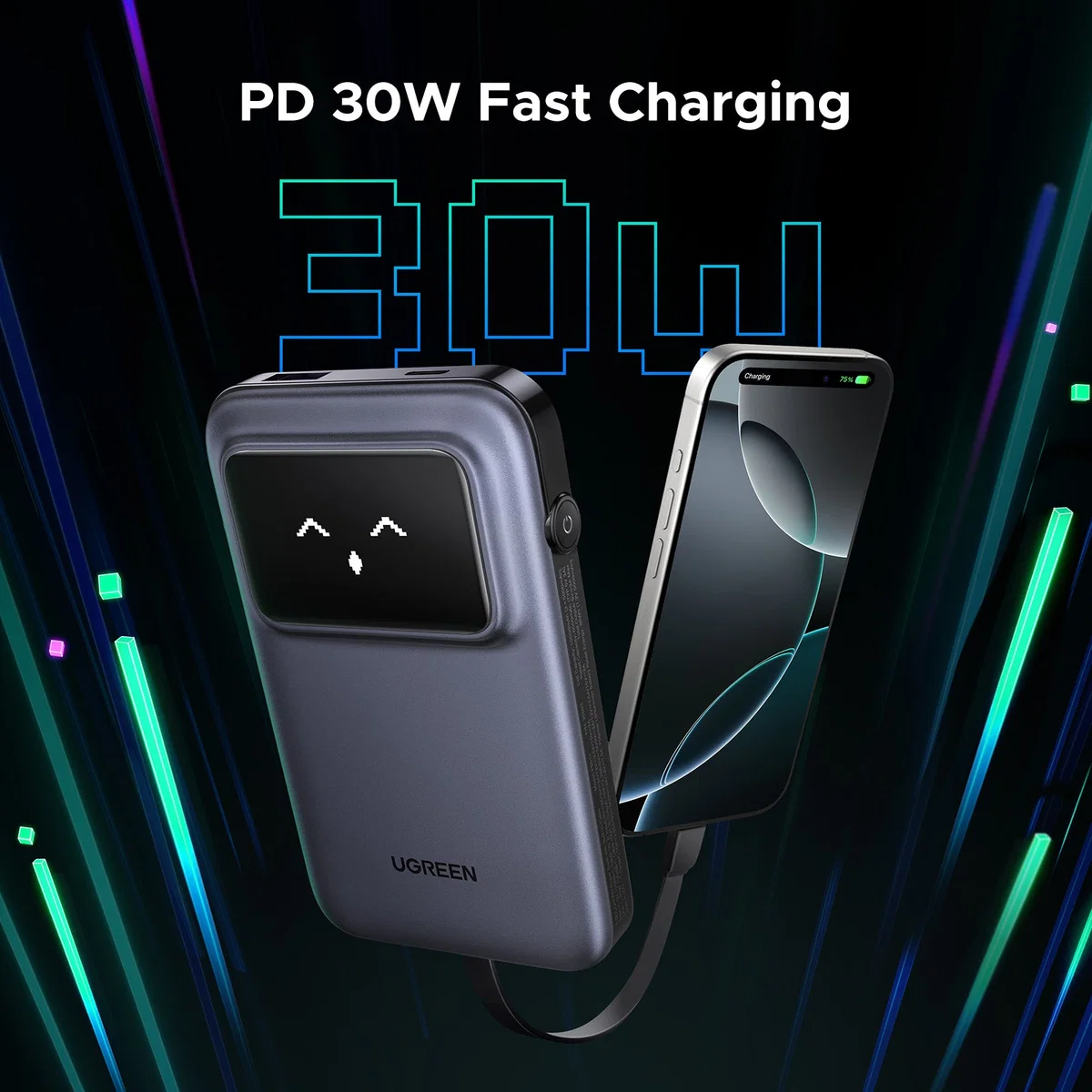 پاوربانک 10000 میلی آمپر مگ سیف یوگرین UGREEN Uno Power Bank 10000mAh 30W PB511 2 پاوربانک 10000 میلی آمپر مگ سیف یوگرین UGREEN Uno Power Bank 10000mAh 30W PB511 - Image 2