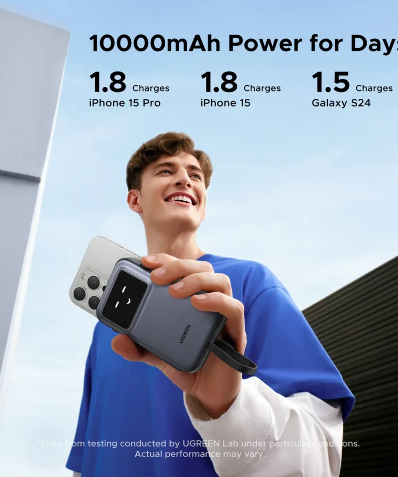 پاوربانک 10000 میلی آمپر مگ سیف یوگرین UGREEN Uno Power Bank 10000mAh 30W PB511 16 پاوربانک 10000 میلی آمپر مگ سیف یوگرین UGREEN Uno Power Bank 10000mAh 30W PB511 - Image 8